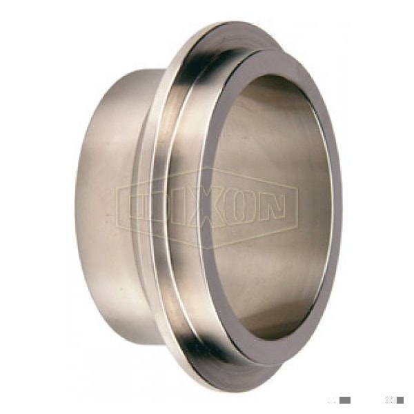 Short Weld Ferrule, 1-1/2 in Nominal, Male I-Line End Style, 316L SS, Domestic